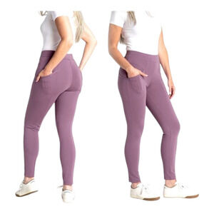 Betabrand Skinny Leg Ponte Knit Journey Pants in Mauve Work Casual Women's XXLP